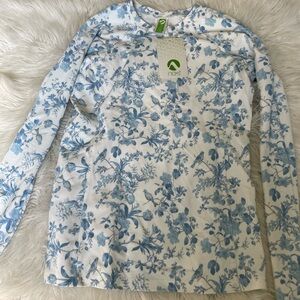 Next Blue Floral Long Sleeve Rushguard
